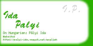 ida palyi business card